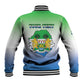 Personalised Sierra Leone Independence Day Baseball Jacket Coat Of Arms Flag Map