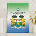 Personalised Sierra Leone Independence Day Canvas Wall Art Coat Of Arms Flag Map
