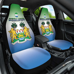 Personalised Sierra Leone Independence Day Car Seat Cover Coat Of Arms Flag Map