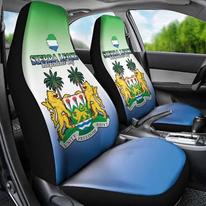 Personalised Sierra Leone Independence Day Car Seat Cover Coat Of Arms Flag Map
