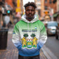 Personalised Sierra Leone Independence Day Hoodie Coat Of Arms Flag Map