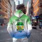 Personalised Sierra Leone Independence Day Hoodie Coat Of Arms Flag Map