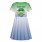 Personalised Sierra Leone Independence Day Kid Short Sleeve Dress Coat Of Arms Flag Map