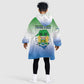 Personalised Sierra Leone Independence Day Kid Wearable Blanket Hoodie Coat Of Arms Flag Map