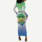 Personalised Sierra Leone Independence Day Long Sleeve Bodycon Dress Coat Of Arms Flag Map LT15