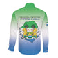 Personalised Sierra Leone Independence Day Long Sleeve Button Shirt Coat Of Arms Flag Map