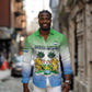 Personalised Sierra Leone Independence Day Long Sleeve Button Shirt Coat Of Arms Flag Map
