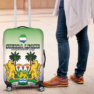 Personalised Sierra Leone Independence Day Luggage Cover Coat Of Arms Flag Map