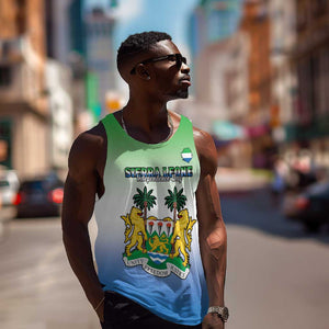 Personalised Sierra Leone Independence Day Men Tank Top Coat Of Arms Flag Map