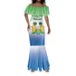 Personalised Sierra Leone Independence Day Mermaid Dress Coat Of Arms Flag Map