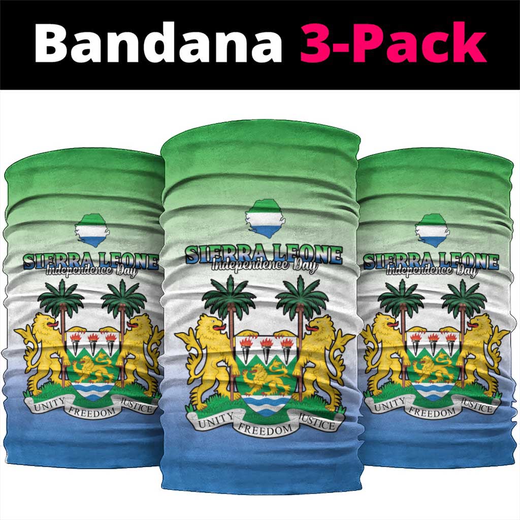 Sierra Leone Independence Day Neck Gaiter Coat Of Arms Flag Map - African Pride