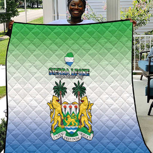Personalised Sierra Leone Independence Day Quilt Coat Of Arms Flag Map