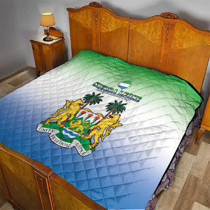 Personalised Sierra Leone Independence Day Quilt Coat Of Arms Flag Map