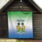 Personalised Sierra Leone Independence Day Quilt Coat Of Arms Flag Map