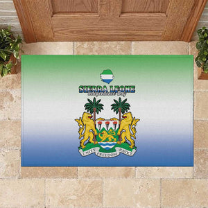 Personalised Sierra Leone Independence Day Rubber Doormat Coat Of Arms Flag Map