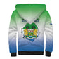 Personalised Sierra Leone Independence Day Sherpa Hoodie Coat Of Arms Flag Map