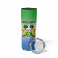 Personalised Sierra Leone Independence Day Skinny Tumbler Coat Of Arms Flag Map