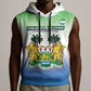 Personalised Sierra Leone Independence Day Sleeveless Hoodie Coat Of Arms Flag Map - African Pride