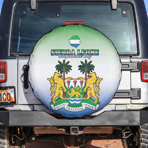 Personalised Sierra Leone Independence Day Spare Tire Cover Coat Of Arms Flag Map