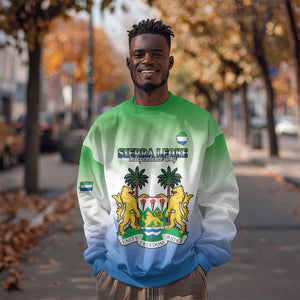 Personalised Sierra Leone Independence Day Sweatshirt Coat Of Arms Flag Map