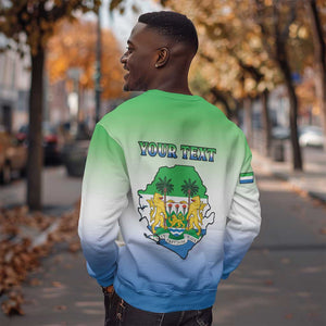 Personalised Sierra Leone Independence Day Sweatshirt Coat Of Arms Flag Map