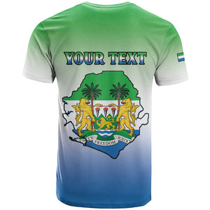 Personalised Sierra Leone Independence Day T shirt Coat Of Arms Flag Map
