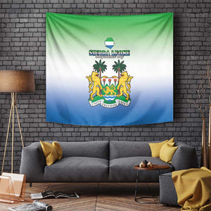 Personalised Sierra Leone Independence Day Tapestry Coat Of Arms Flag Map