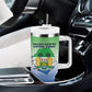 Personalised Sierra Leone Independence Day Tumbler With Handle Coat Of Arms Flag Map