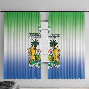 Personalised Sierra Leone Independence Day Window Curtain Coat Of Arms Flag Map