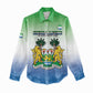 Personalised Sierra Leone Independence Day Women Casual Shirt Coat Of Arms Flag Map