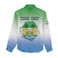 Personalised Sierra Leone Independence Day Women Casual Shirt Coat Of Arms Flag Map