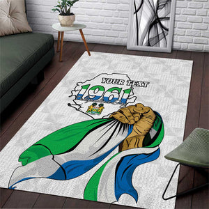 Personalised Happy Independence Sierra Leone Area Rug April 27th
