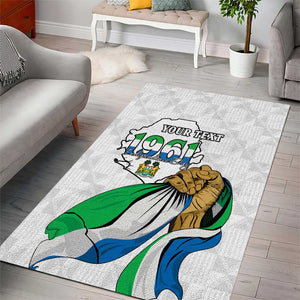 Personalised Happy Independence Sierra Leone Area Rug April 27th