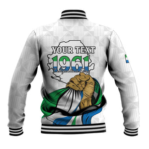Personalised Happy Independence Sierra Leone Baseball Jacket April 27th