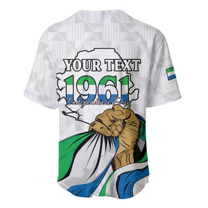 Personalised Happy Independence Sierra Leone Baseball Jersey April 27th