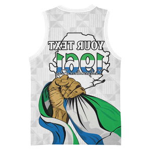 Personalised Happy Independence Sierra Leone Basketball Jersey April 27th - African Pride