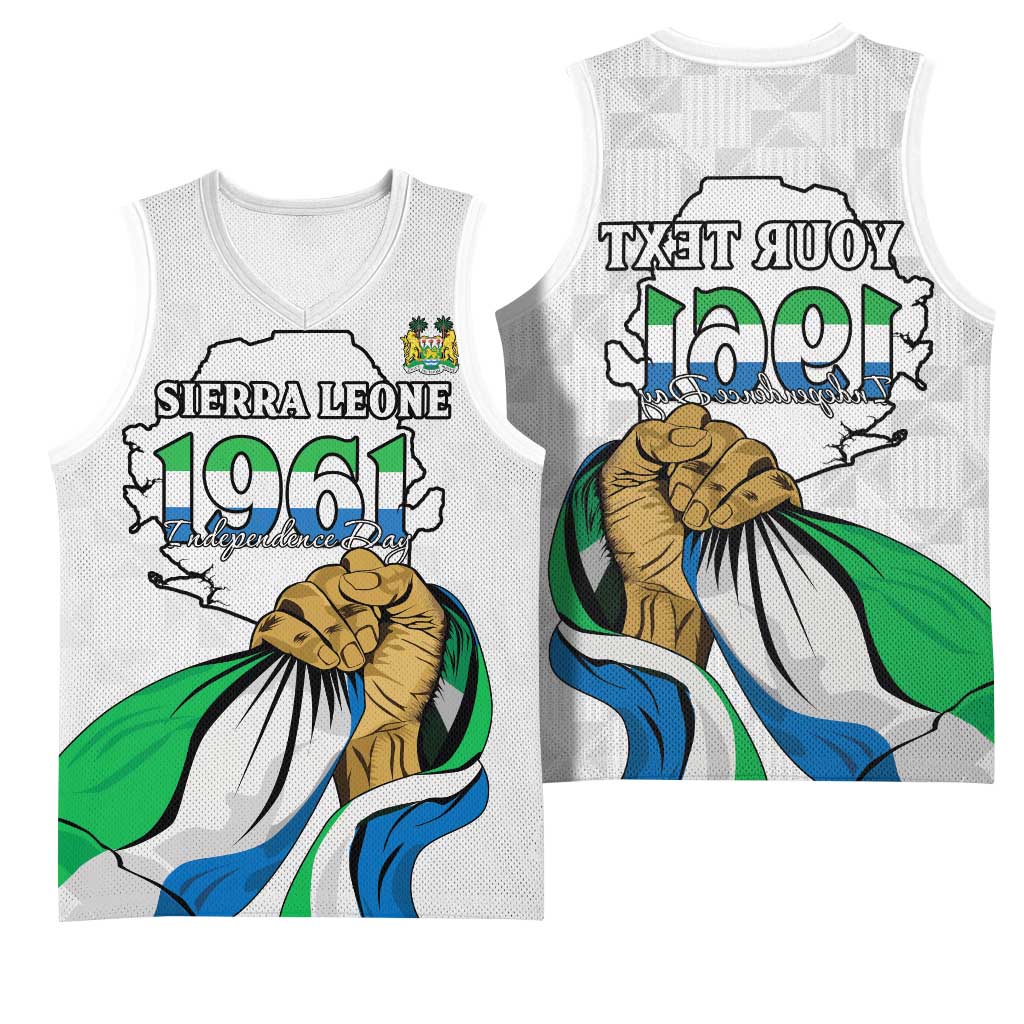 Personalised Happy Independence Sierra Leone Basketball Jersey April 27th - African Pride
