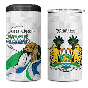 Personalised Happy Independence Sierra Leone 4 in 1 Can Cooler Tumbler April 27th