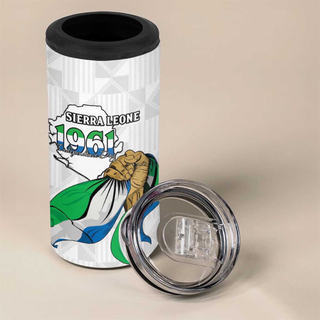 Personalised Happy Independence Sierra Leone 4 in 1 Can Cooler Tumbler April 27th