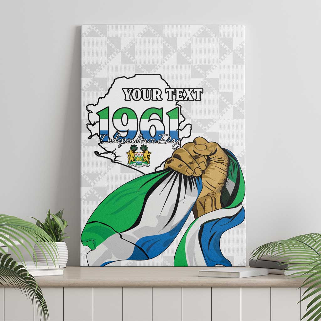 Personalised Happy Independence Sierra Leone Canvas Wall Art April 27th