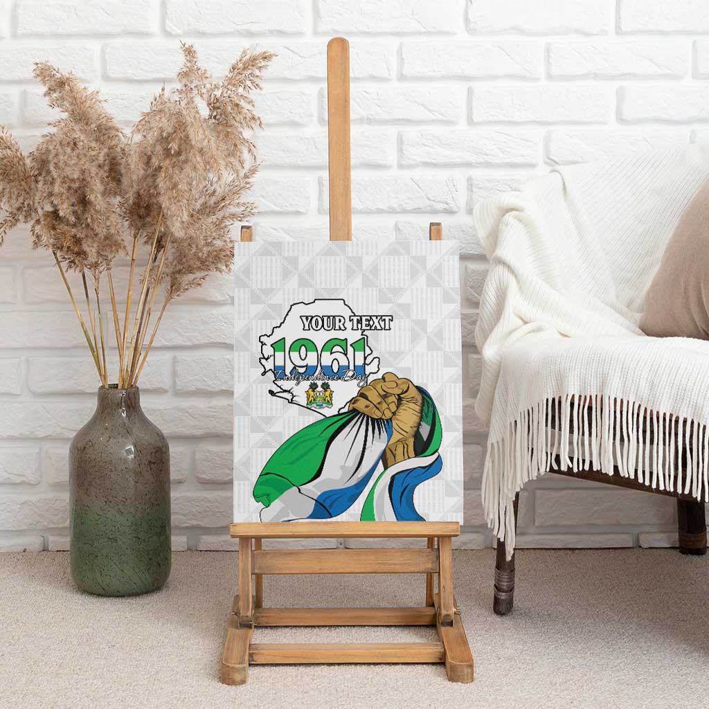Personalised Happy Independence Sierra Leone Canvas Wall Art April 27th