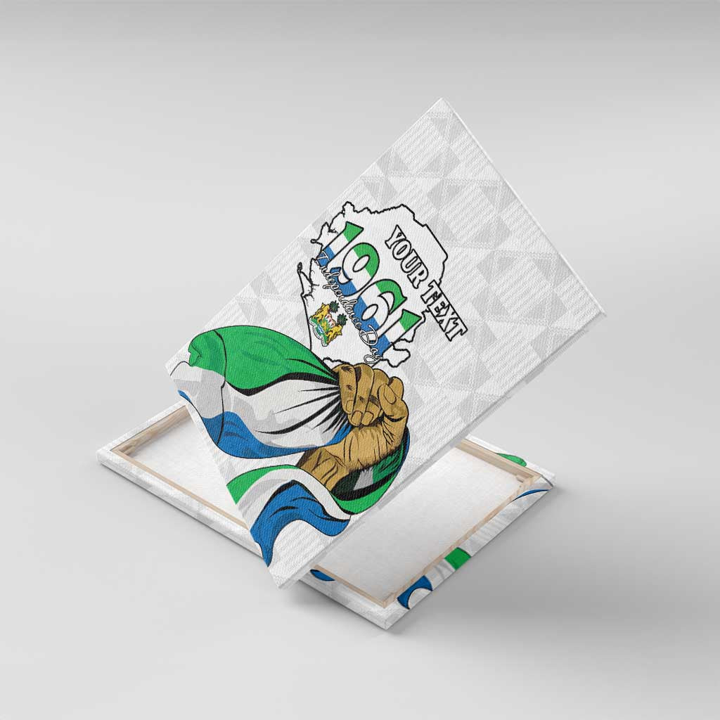 Personalised Happy Independence Sierra Leone Canvas Wall Art April 27th