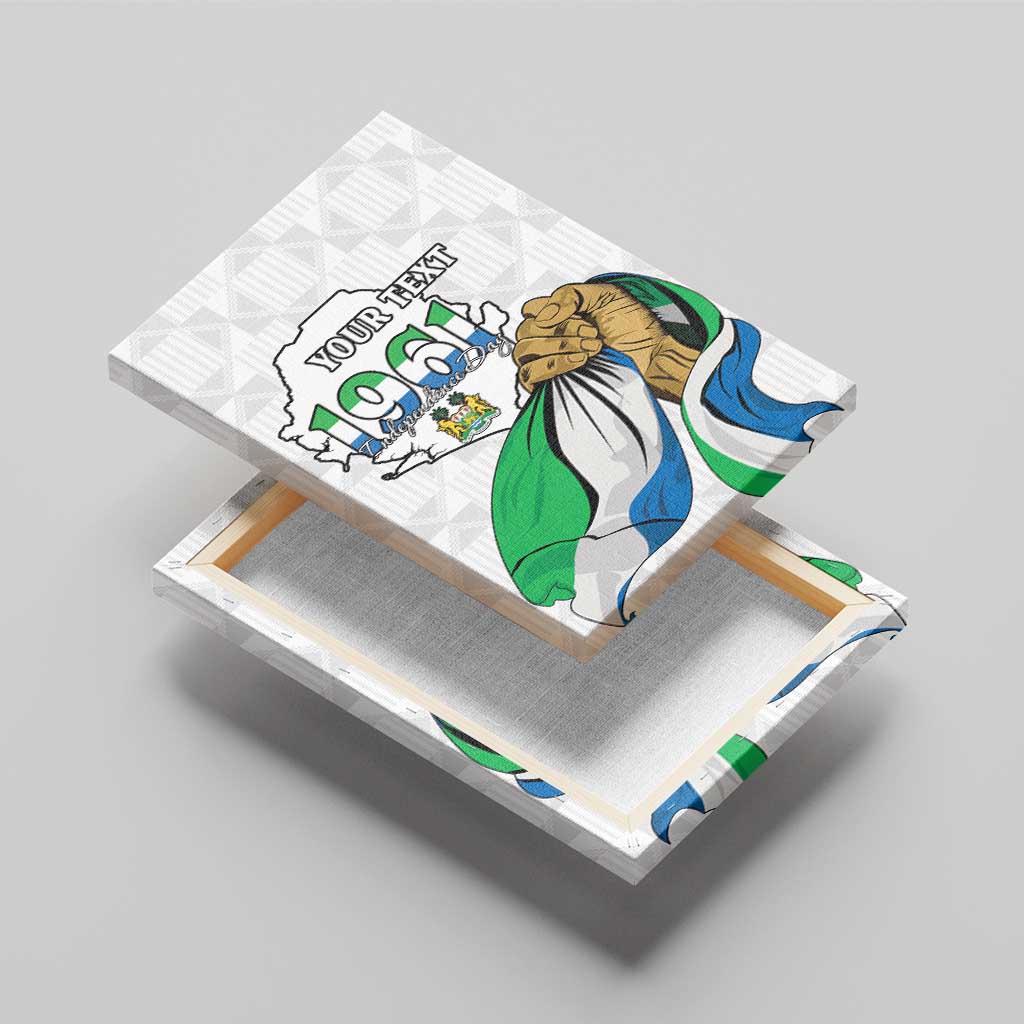 Personalised Happy Independence Sierra Leone Canvas Wall Art April 27th