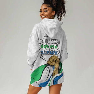 Personalised Happy Independence Sierra Leone Hoodie Dress April 27th