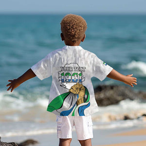 Personalised Happy Independence Sierra Leone Kid Hawaiian Shirt April 27th