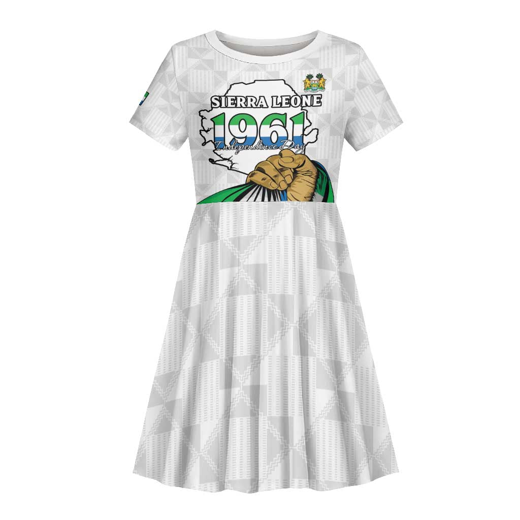 Personalised Happy Independence Sierra Leone Kid Short Sleeve Dress April 27th