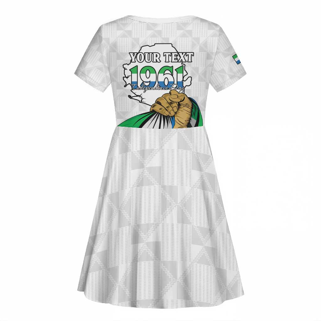 Personalised Happy Independence Sierra Leone Kid Short Sleeve Dress April 27th
