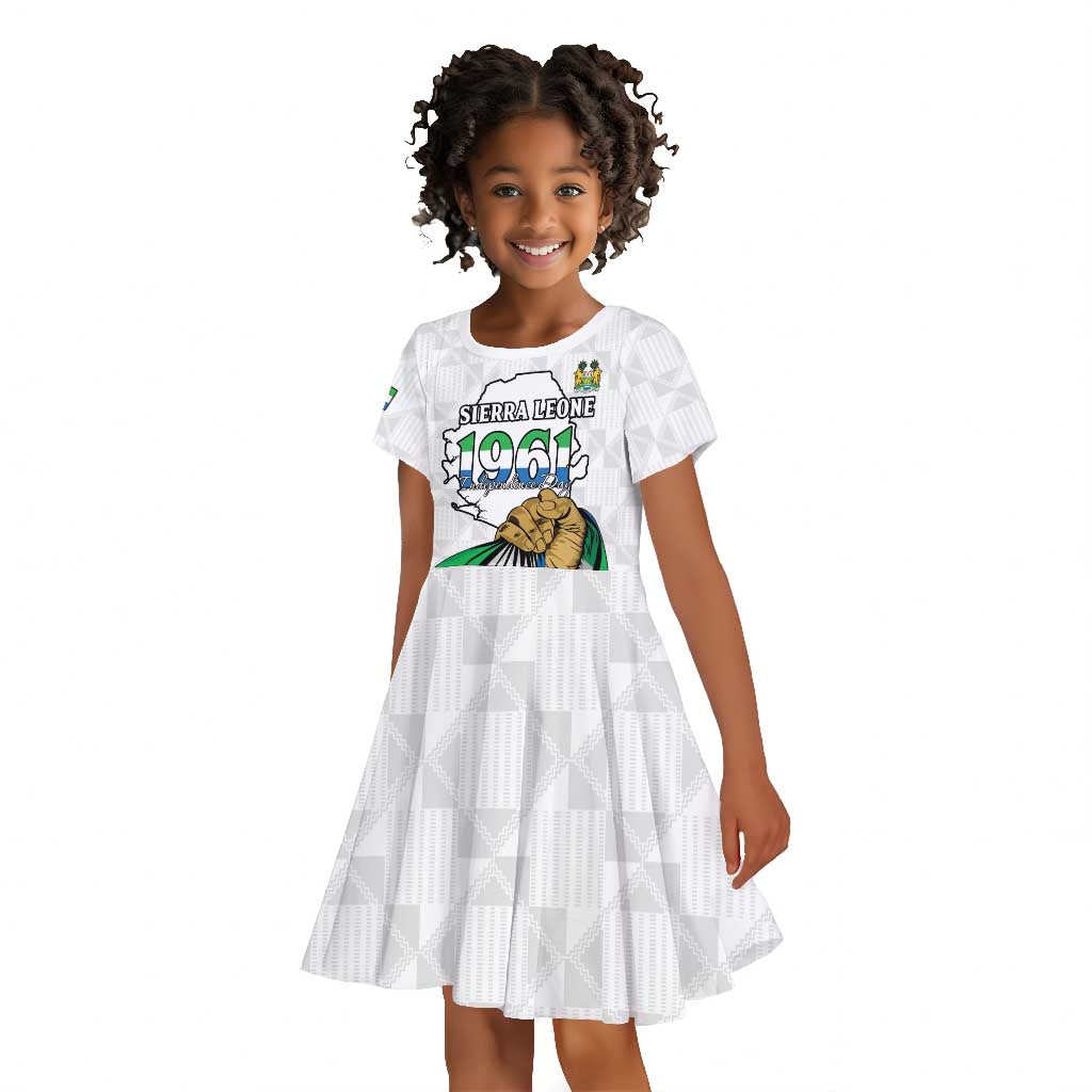 Personalised Happy Independence Sierra Leone Kid Short Sleeve Dress April 27th