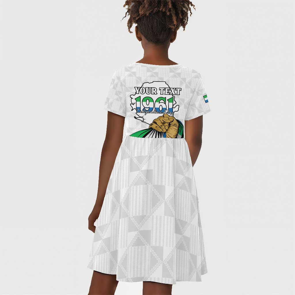 Personalised Happy Independence Sierra Leone Kid Short Sleeve Dress April 27th