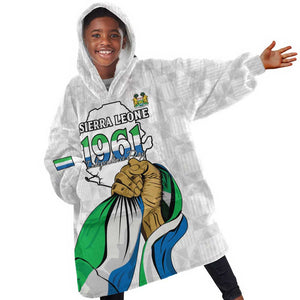Personalised Happy Independence Sierra Leone Kid Wearable Blanket Hoodie April 27th